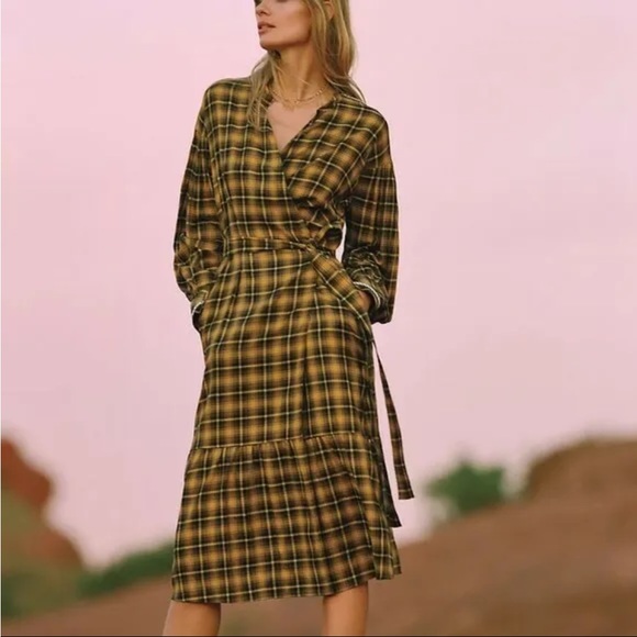 Anthropologie Dalton Wrap Maxi Dress - Sz - Picture 1 of 13